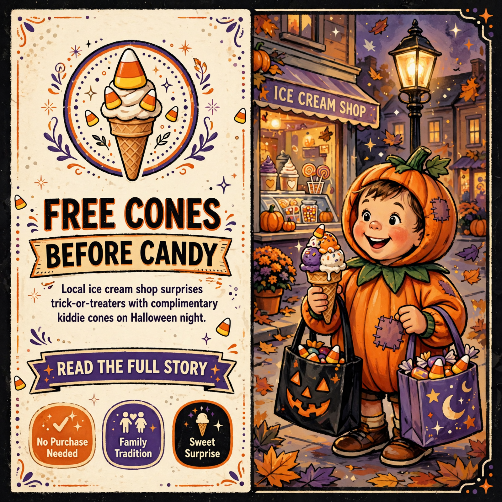 Featured image for "🎃 Free Kiddie Cones on Halloween in Fort Oglethorpe - Sweet Treats Treats Kids Before Trick-or-Treating"