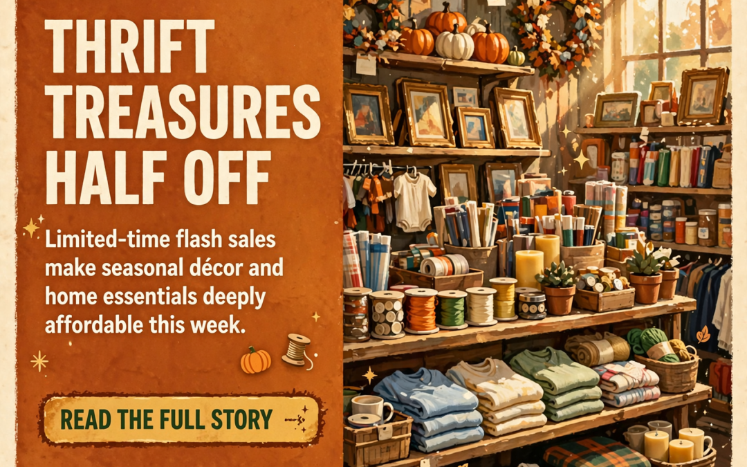 🛍️ Flash Sales at CWC Thrift Store in Whitwell – 50% Off Home, Craft & Seasonal Items