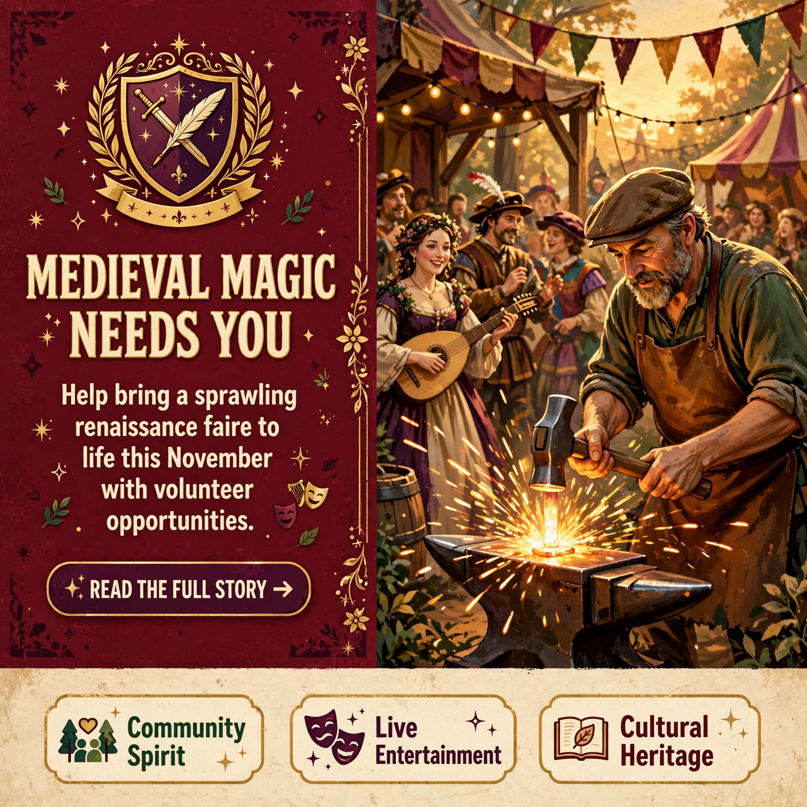 Featured image for "🎭 Chattanooga Renaissance Faire Seeks Volunteers for November Event"
