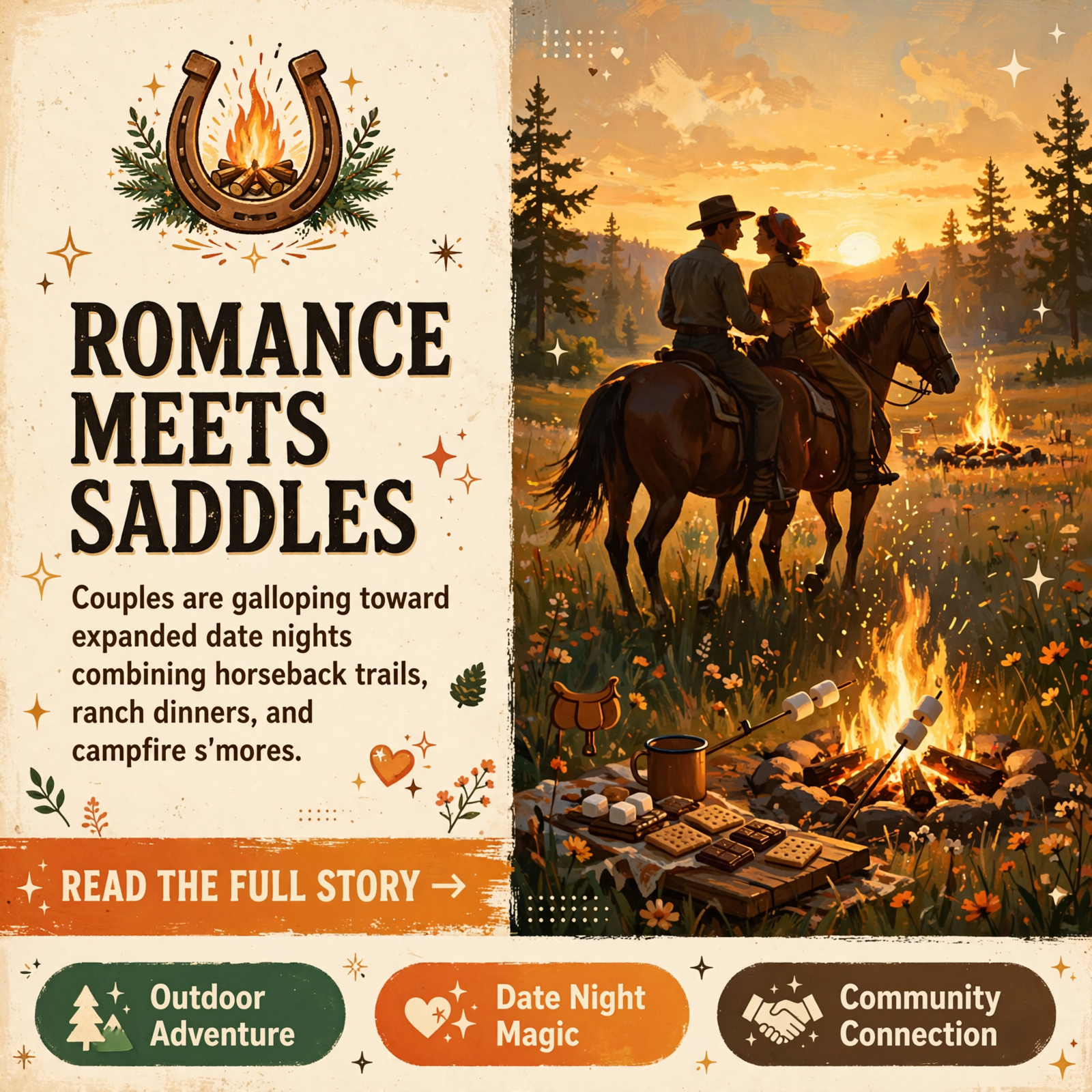 🤠 Saddles & S’mores: Date Night at the Ranch Expands October Weekends in Dunlap — Featured Image Featured image for "🤠 Saddles & S'mores: Date Night at the Ranch Expands October Weekends in Dunlap"