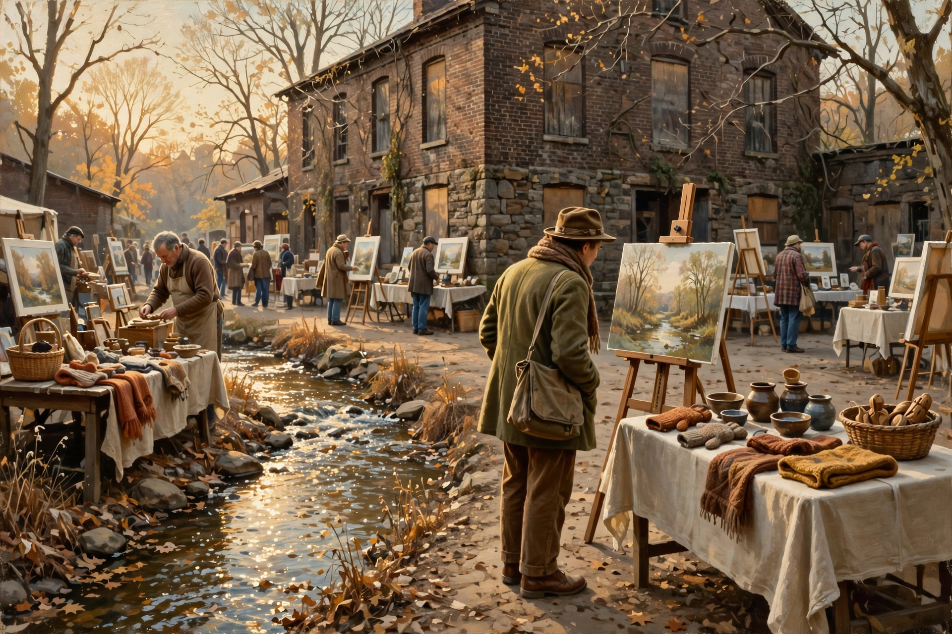 Illustration for 🎨 Stroll Past Local Art Beside the Creek That Turned Children Colors at the Free Dye Creek Fine Arts Festival
