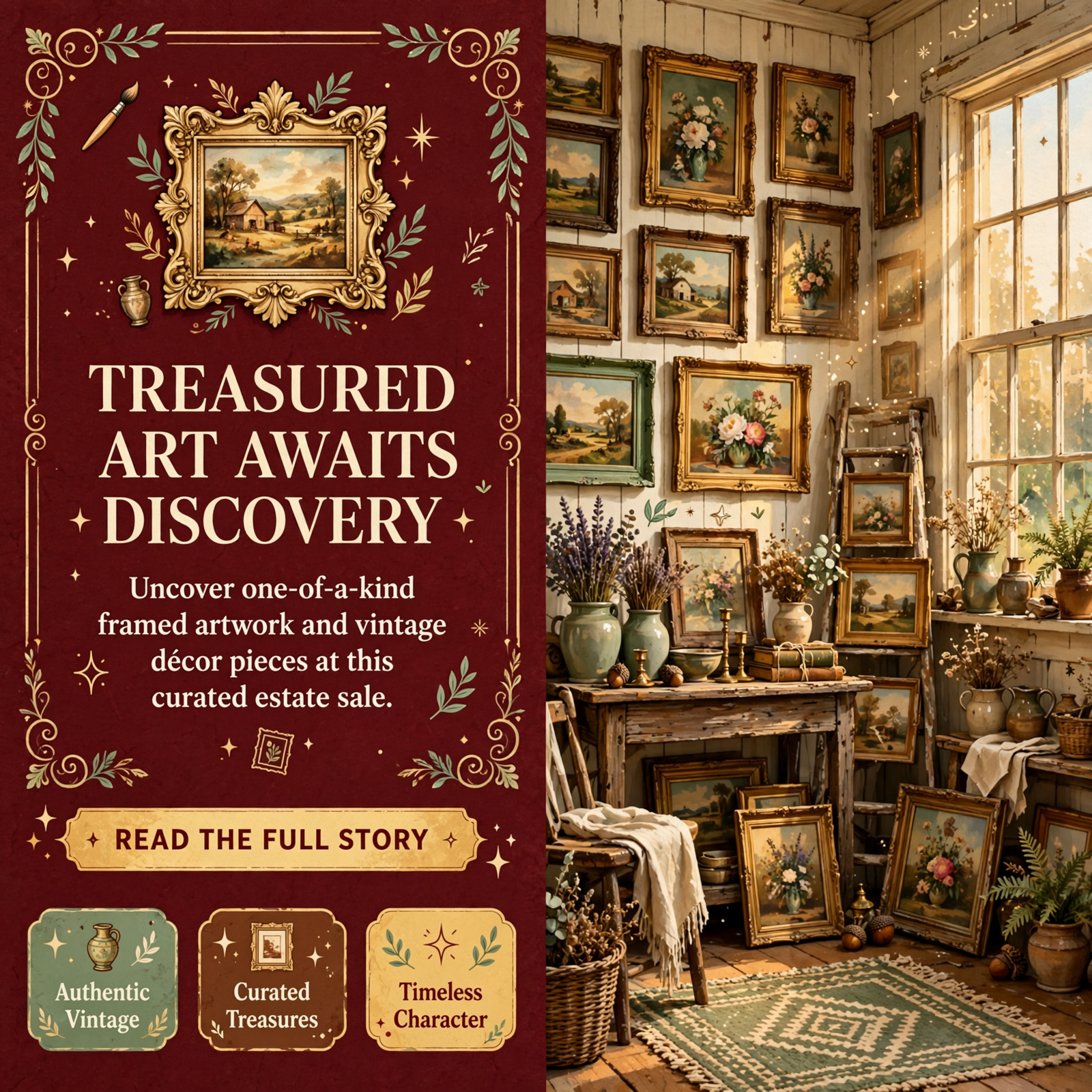 Featured image for "🖼️ Framed Art & Wall Decor Treasures at Sallee Estate Sale in Cookeville"
