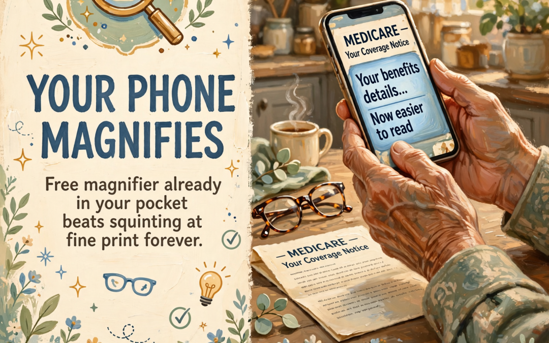 π Your Phone Is Already a Magnifying Glass: Read Fine Print on Medicare Letters, Pill Bottles and Seed Packets Without Squinting
