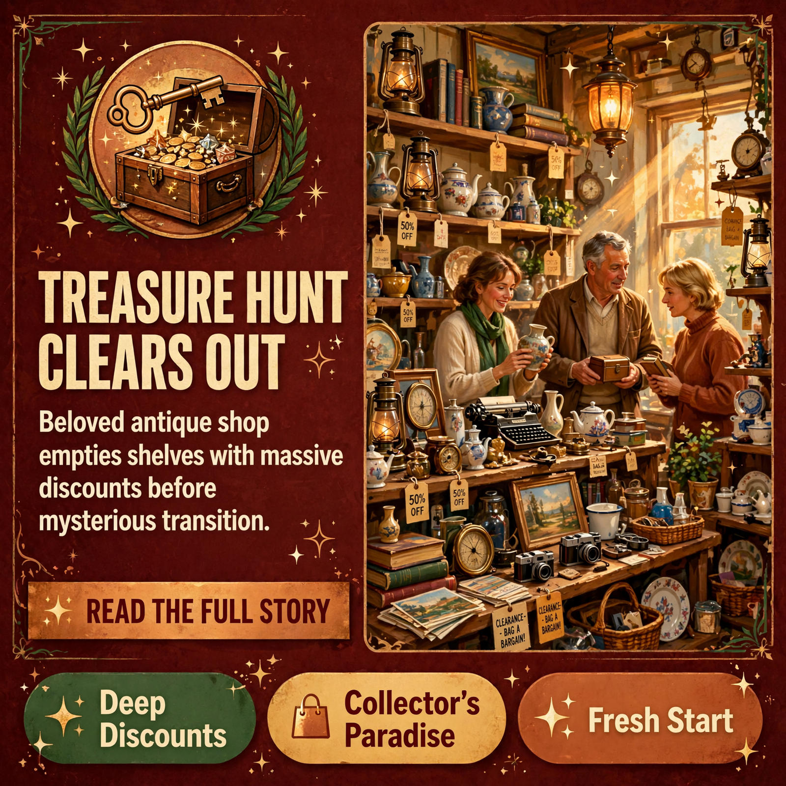 Featured image for "🏪 Playing Hookey Antiques Clears Inventory with Major Estate Sale in Soddy-Daisy"