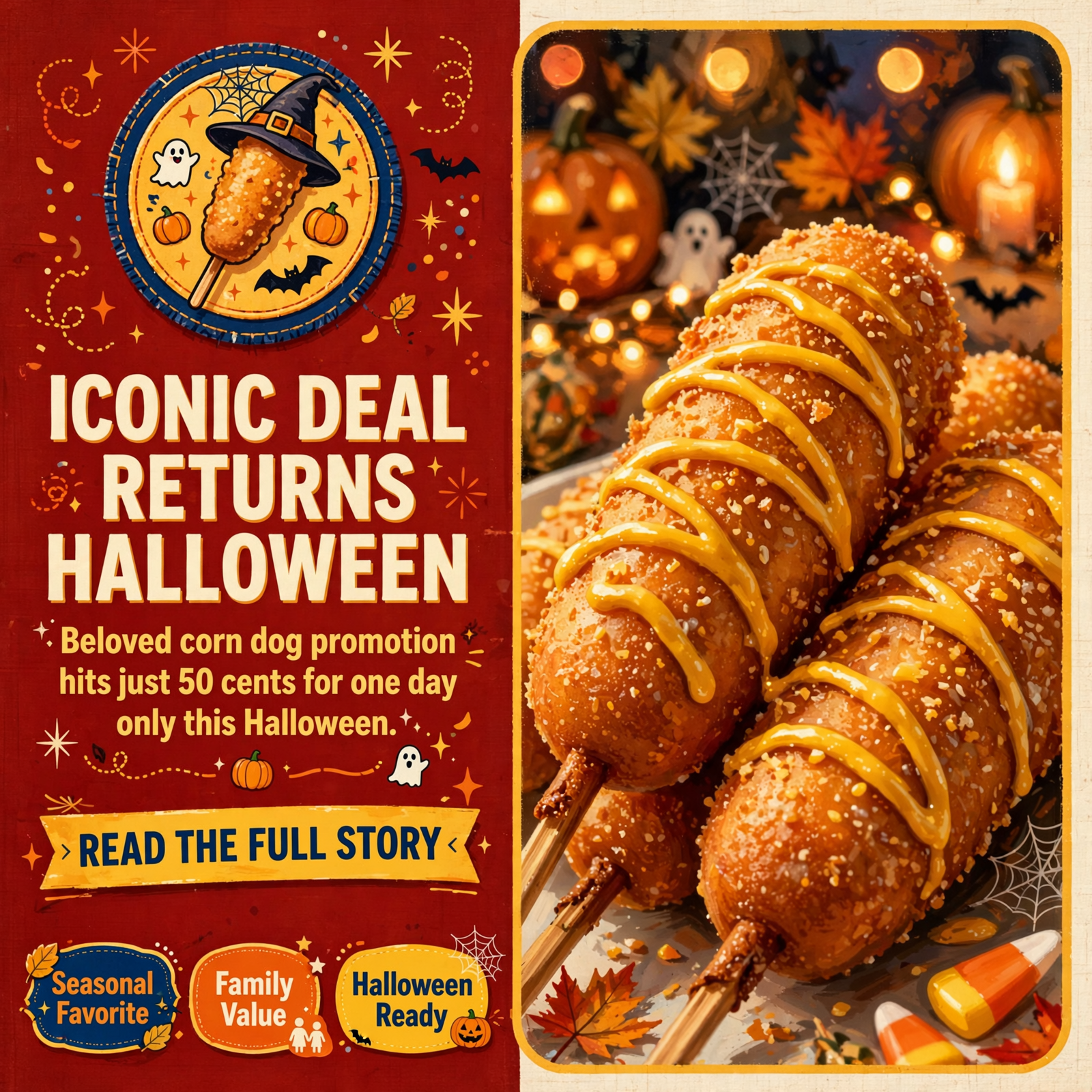 Featured image for "🌭 50¢ Corn Dog Day Coming October 31st - Mark Your Calendar"