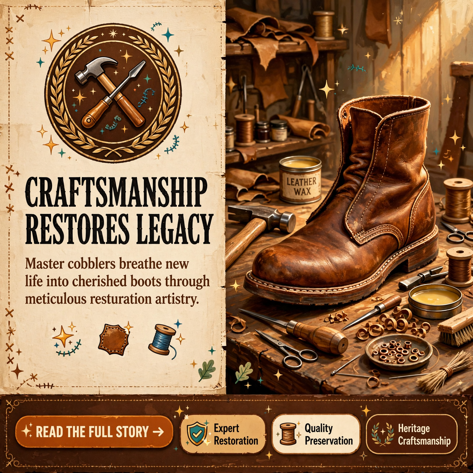 Featured image for "🥾 Custom Boot Restoration Showcases Craftsmanship at Breece Built Shoe and Leather"