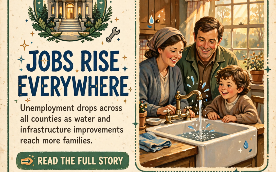 🏛️ Courthouse Corner: Unemployment Drops in All 95 Tennessee Counties, Chattanooga Votes to Run City Water to Raccoon Mountain Homes on Wells, a Plan to Replace Old Lead Pipes Comes Up Nov. 3, and Marion’s Sheriff Opens Christmas for Kids