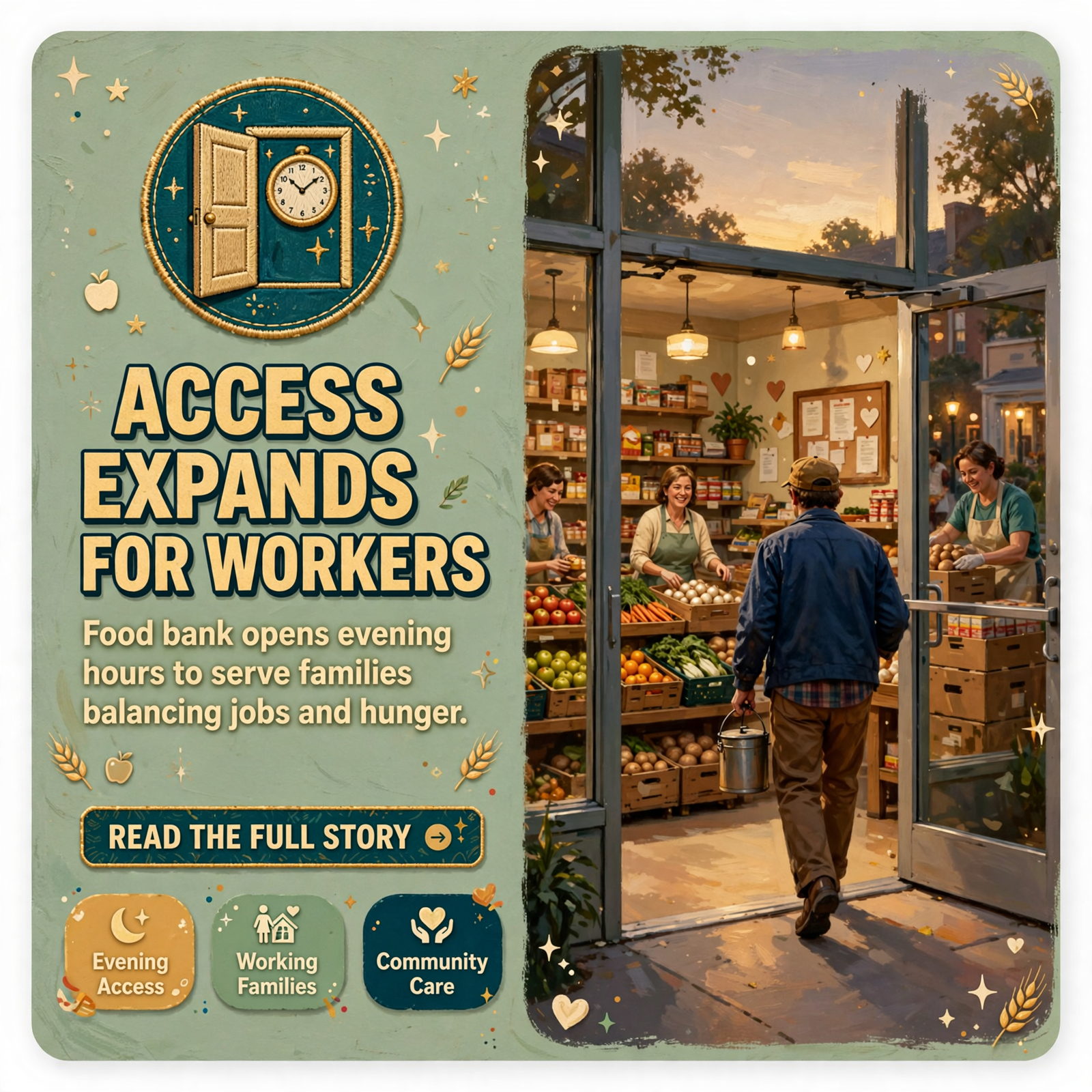 Featured image for "🕐 Food Bank Extends Hours on Thursday Evenings to Serve Working Families"