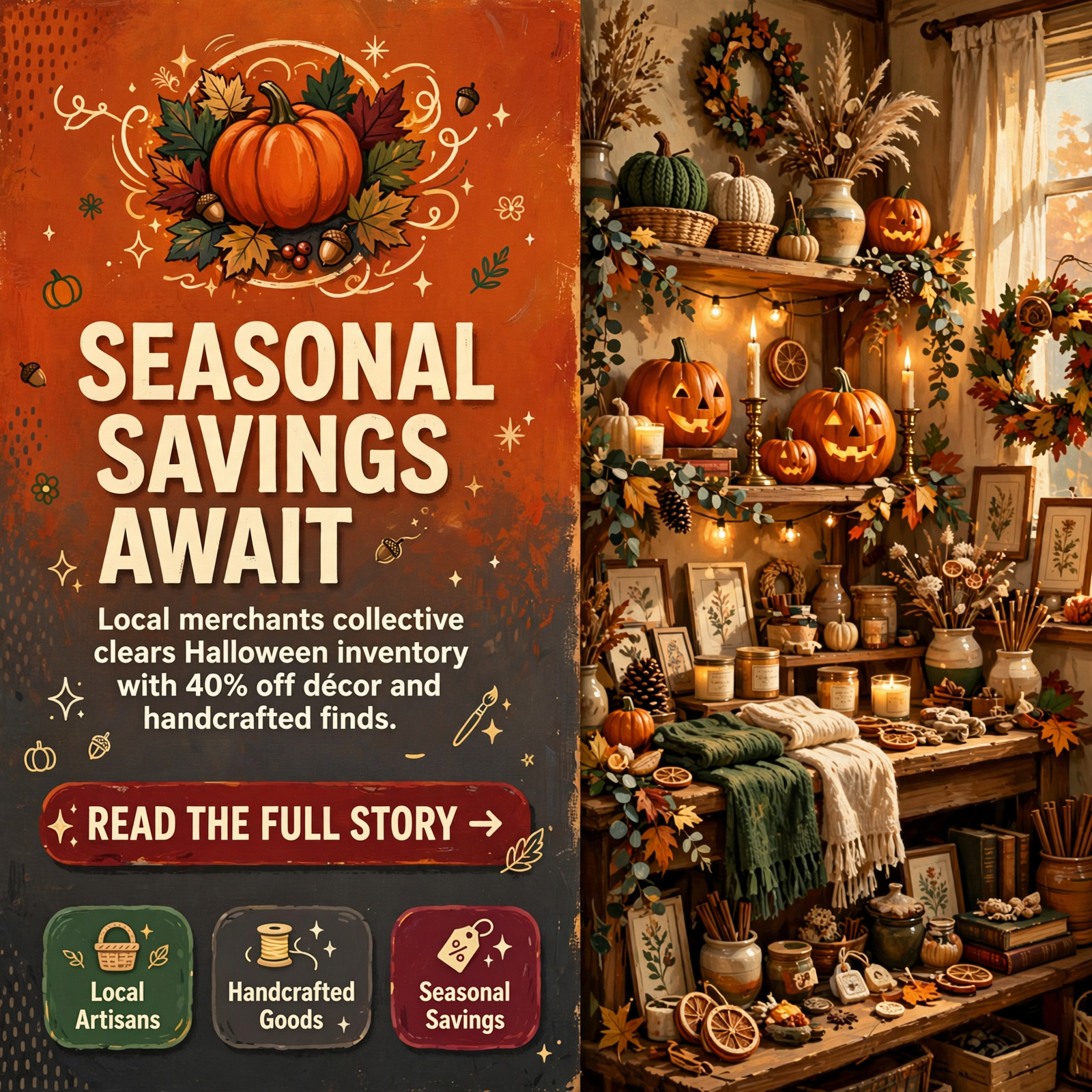 Featured image for "🎃 40% Off Halloween Décor at Mercantile at the Ridge in East Ridge"
