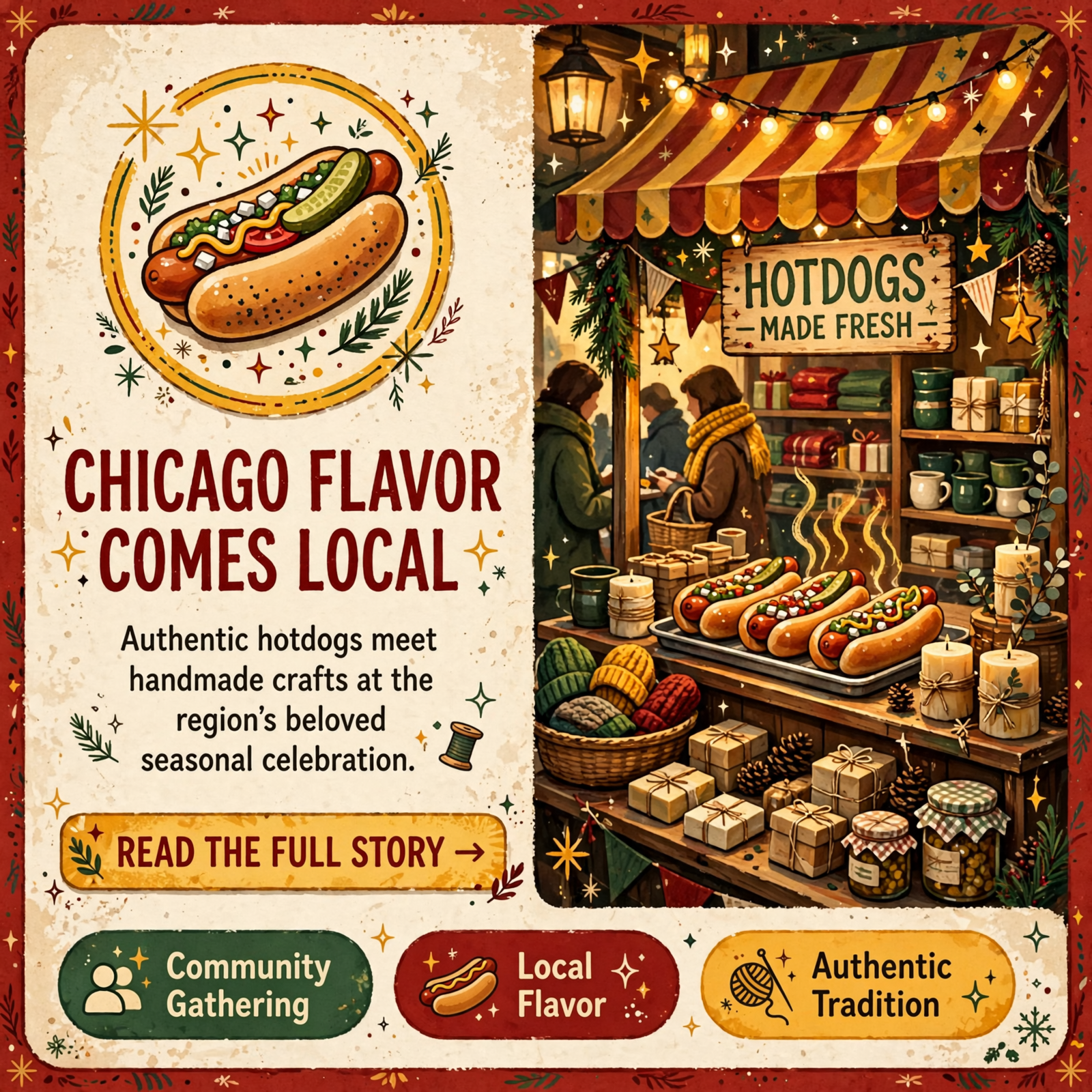 Featured image for "🌭 D&D's Hotdogs Brings Chicago-Style Dogs to 2nd Annual Holiday Craft Show in Sparta"