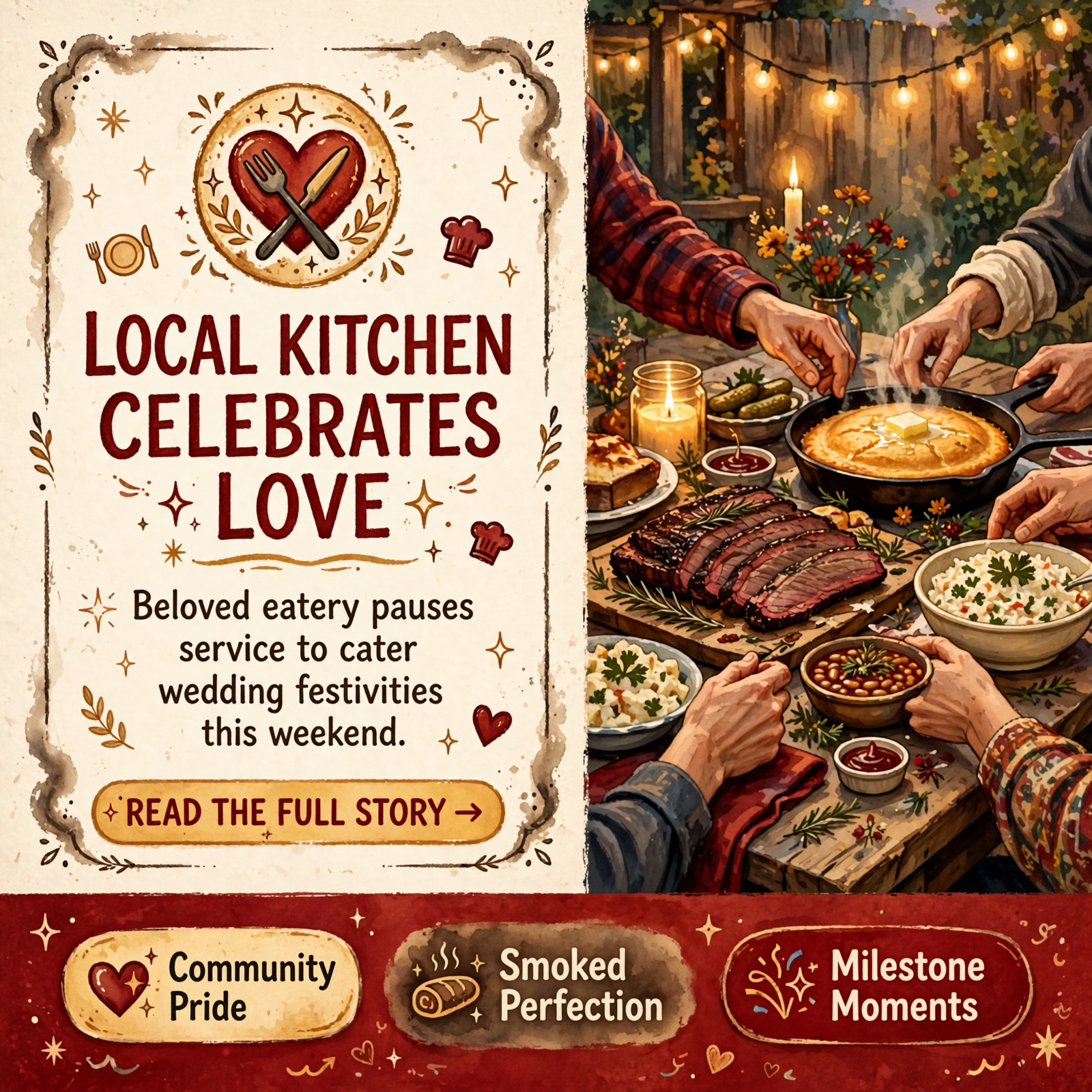 Featured image for "🍖 Holloway's Closing Midday for Wedding Catering Service"