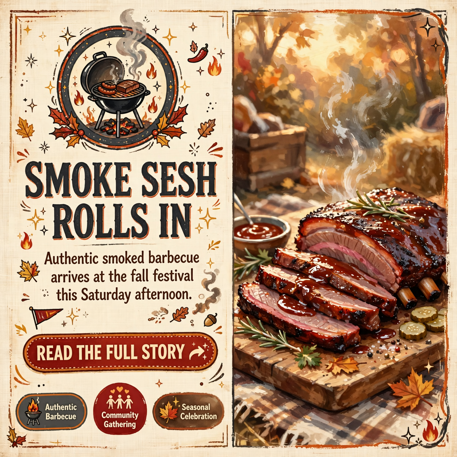 Featured image for "🍖 Smoke Sesh BBQ & Catering Brings Smoked Barbecue to Fall Festival in Ringgold"