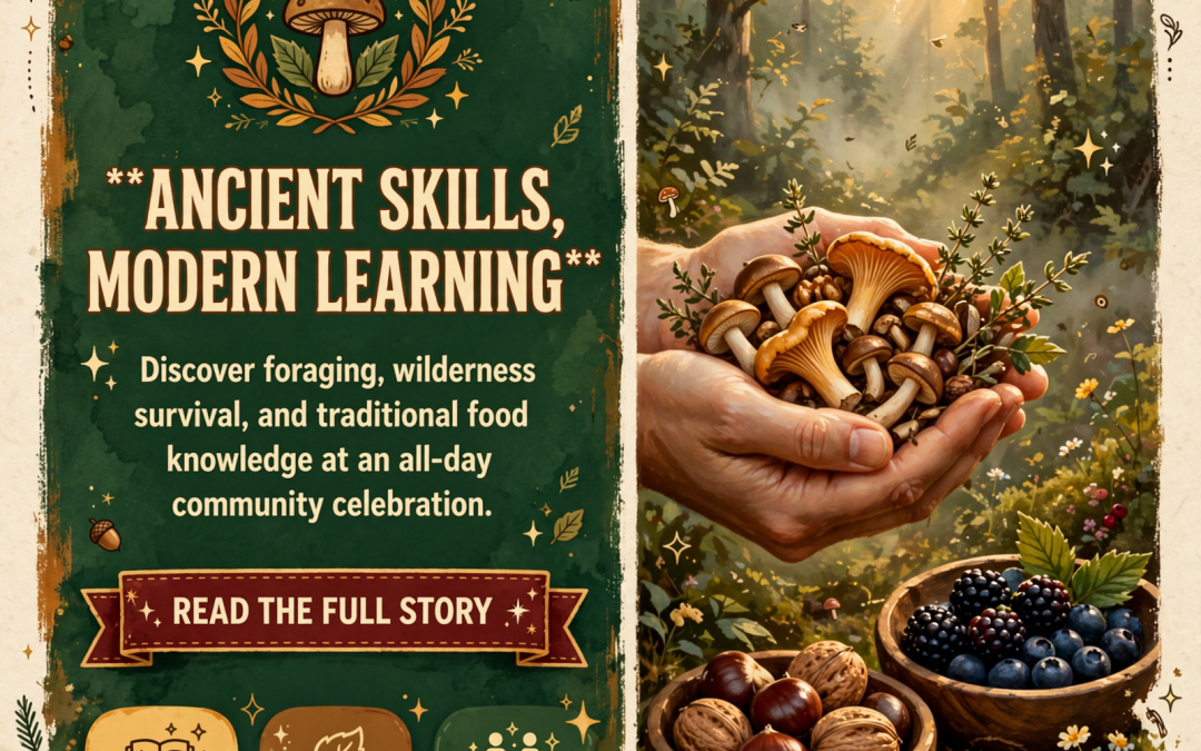 🍄 Wild Foods Day Brings Foraging, Wilderness Skills & Community Learning to Spencer