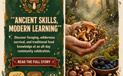 🍄 Wild Foods Day Brings Foraging, Wilderness Skills & Community Learning to Spencer