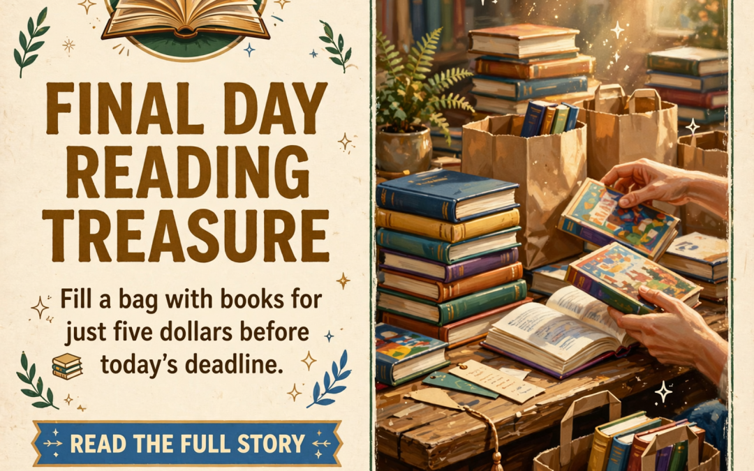📚 Last Day of Whale of a Book Sale & Silent Auction in Dunlap – Fill a Bag for $5
