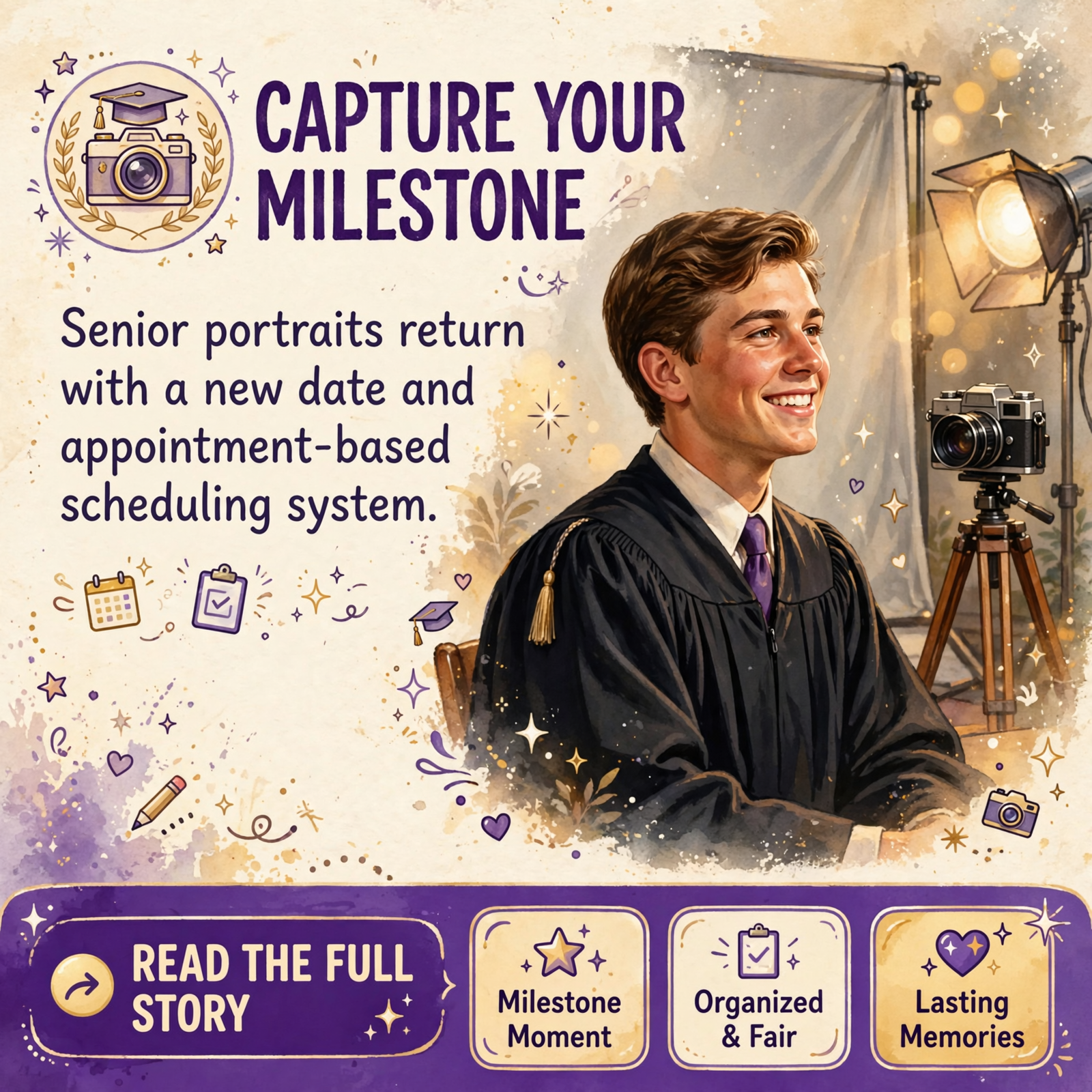 📸 Senior Picture Day Rescheduled for November 3rd — Featured Image Featured image for "📸 Senior Picture Day Rescheduled for November 3rd"