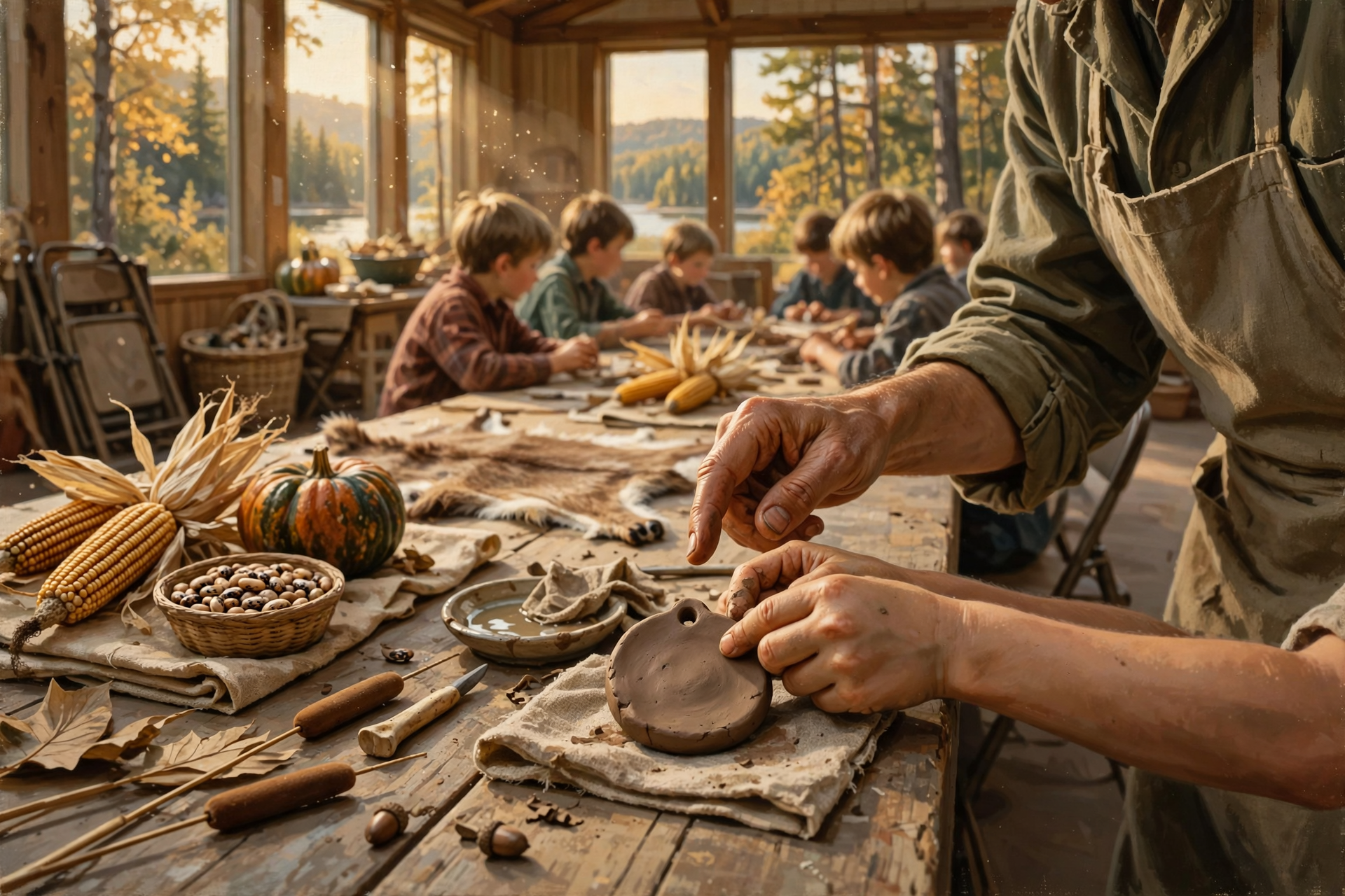Illustration for 🏹 Let the Kids Try Cherokee Crafts and See a Blowgun Demo at Harrison Bay's Homeschool Day