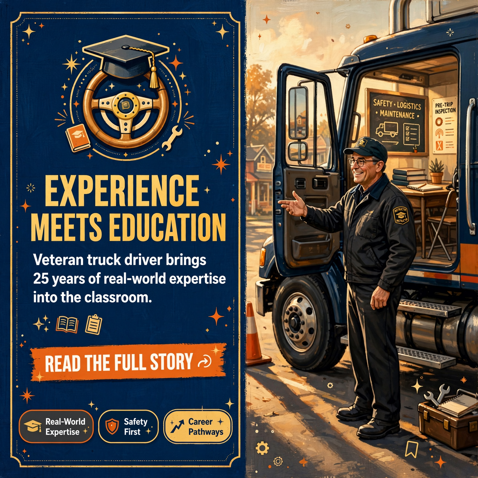 Featured image for "🚛 TCAT McMinnville Hires Experienced Truck Driving Instructor with 25 Years on the Road"