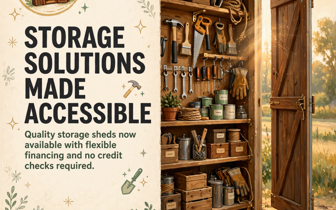 🏗️ Utility Shed with Rent-to-Own Financing Now Available in Dunlap