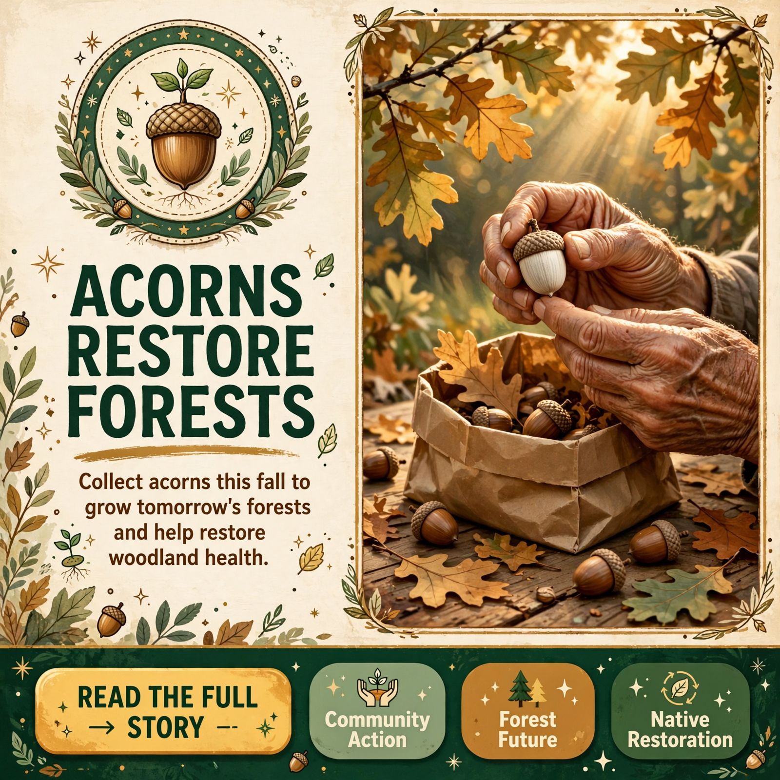 Featured image for "🌳 Tennessee White Oak Acorn Collection Program Seeks Community Help Through November 15"