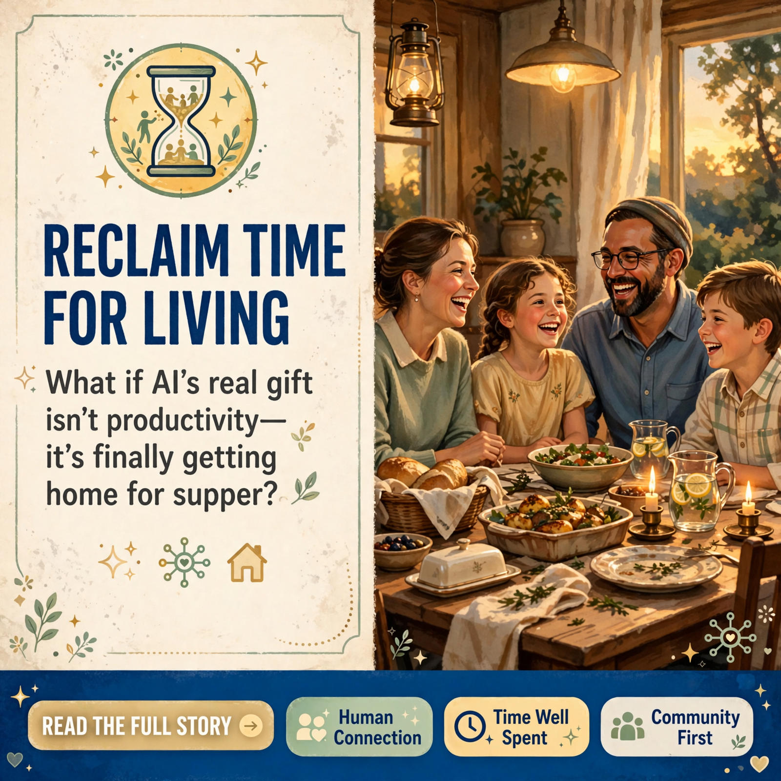 Featured image for "What If AI Gave Us More Time to Be Human?"