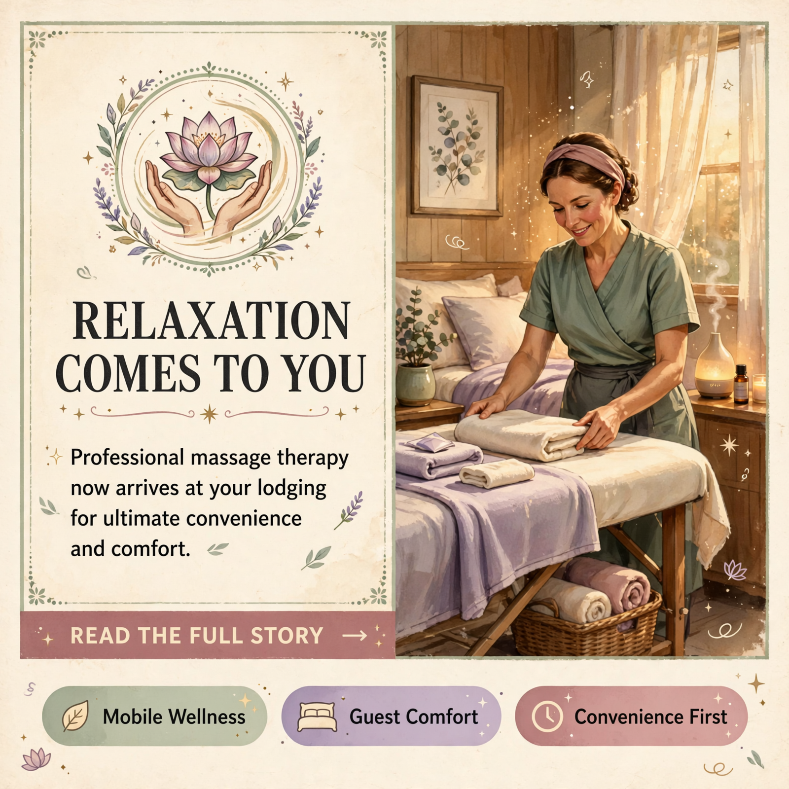 Featured image for "🧖‍♀️ Mountain Mobile Massage Partners with Lakeside Retreat for Guest Wellness"