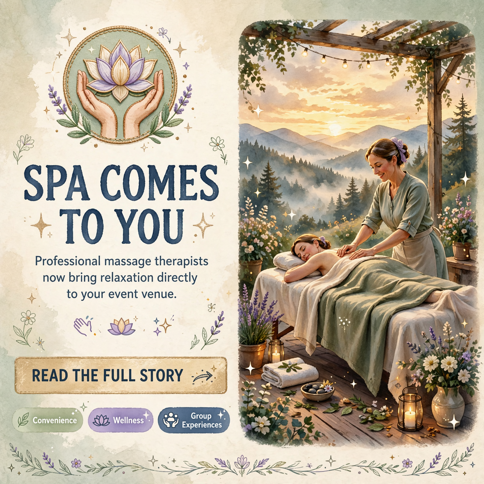 Featured image for "🧖‍♀️ Mountain Mobile Massage Brings Spa Services to Bridal Events and Group Getaways"