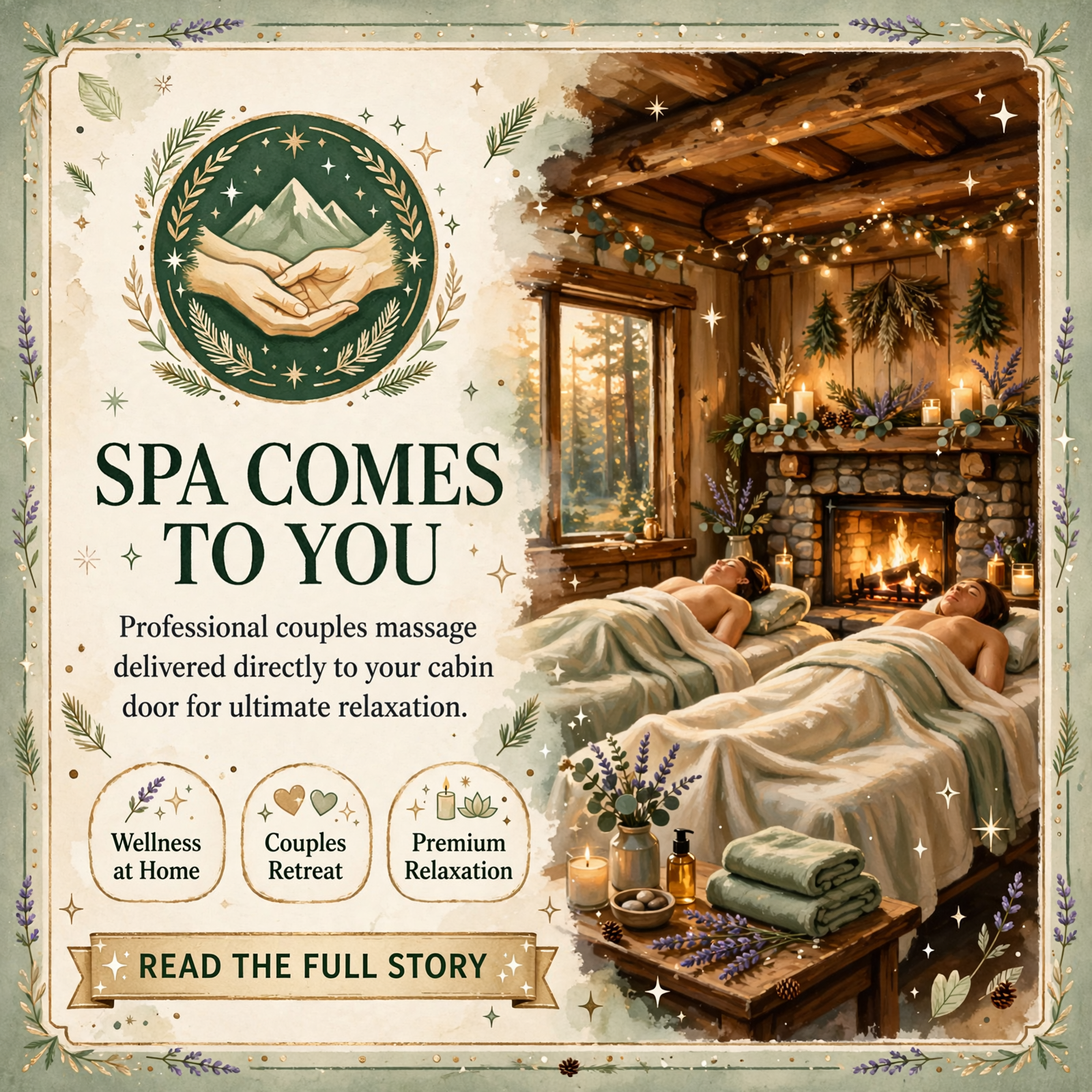 Featured image for "💆 Couples Massage Comes to Your Smoky Mountain Cabin Getaway"