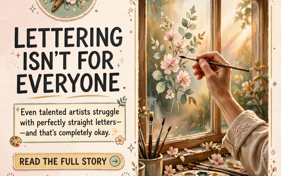 🎨 Window Artist Shares the Honest Side of Sign Painting – Florals Over Lettering