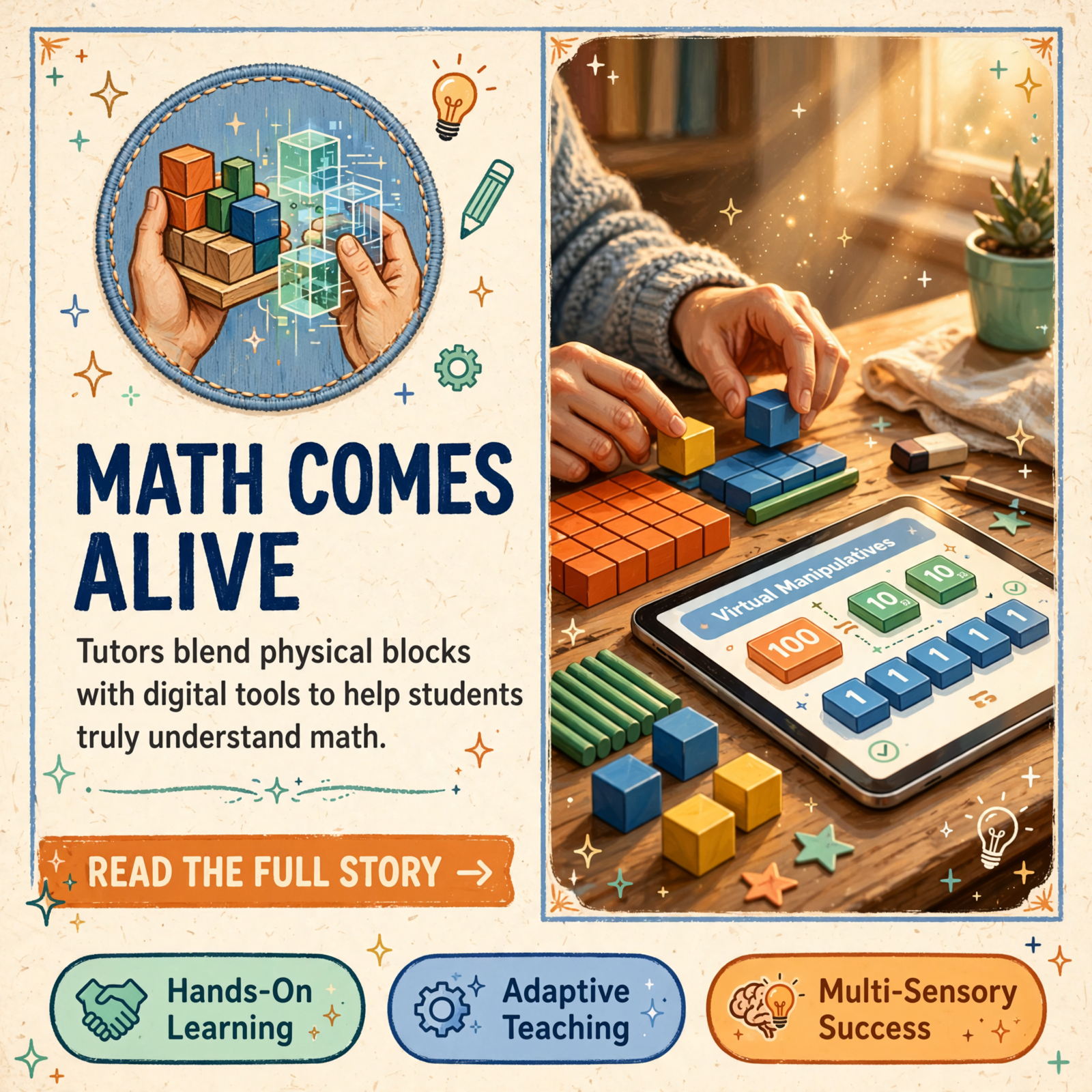 Featured image for "🧮 Online Tutoring Combines Physical and Virtual Math Tools for Hands-On Learning"