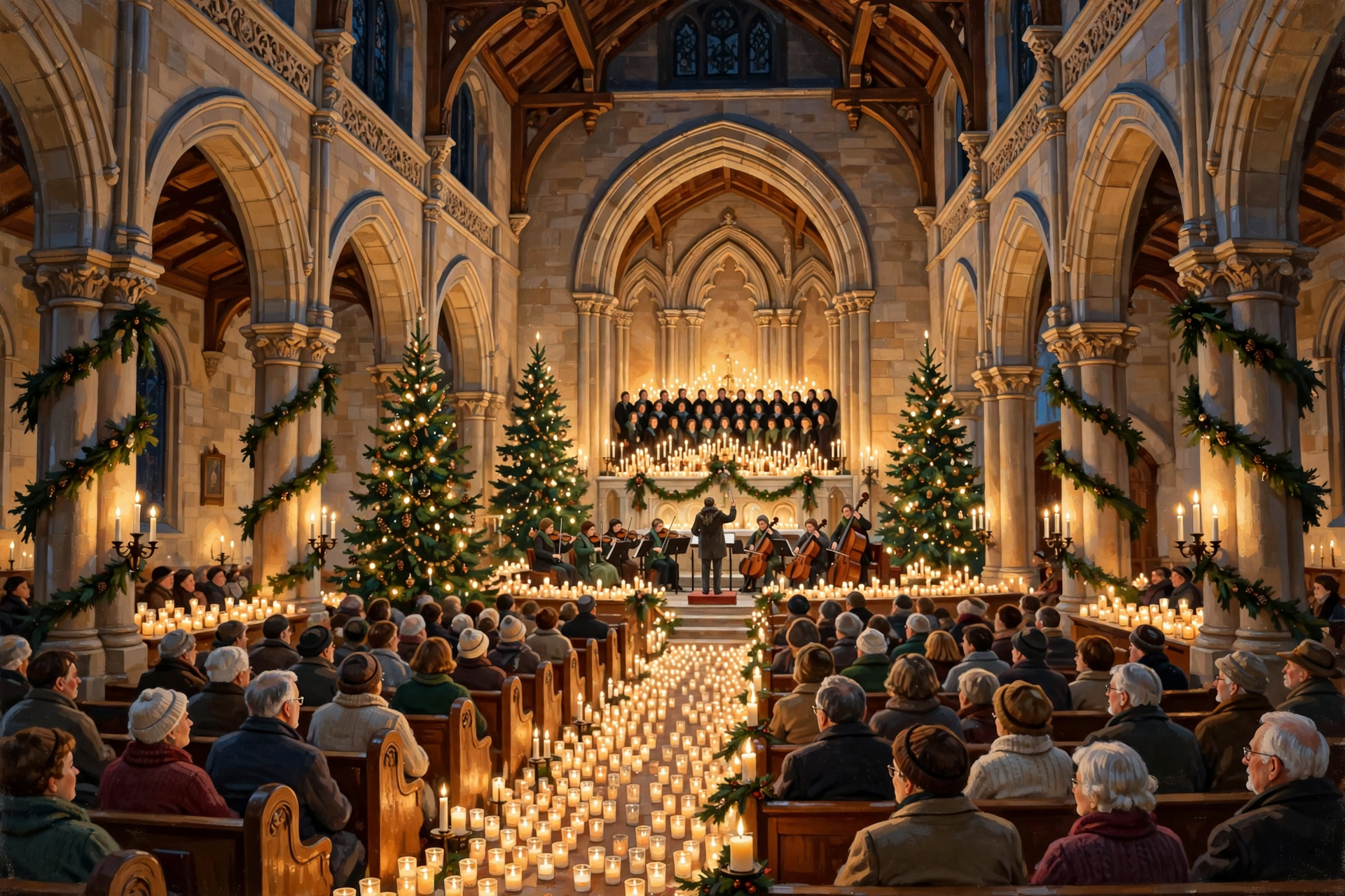 Illustration for 🕯️ Hear Christmas Carols by the Light of 2,000 Candles in a Chattanooga Basilica