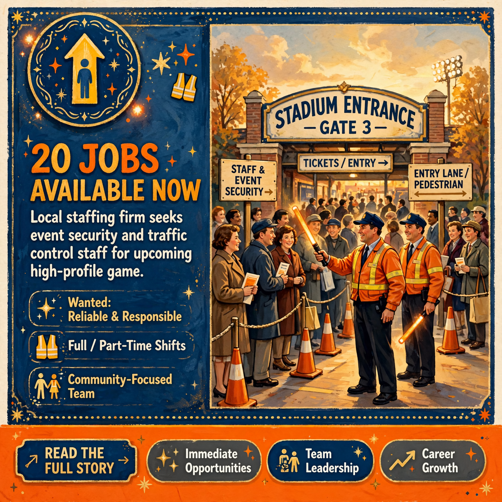 Featured image for "🎯 Labor Finders Chattanooga Hiring 20 for Football Game Security and Traffic Control"