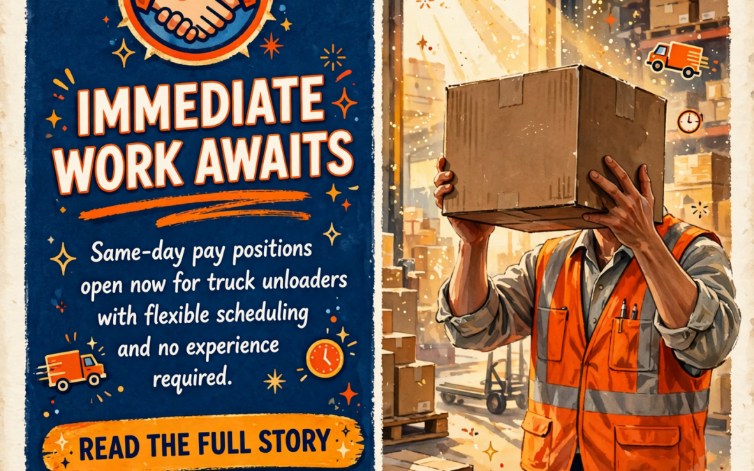 💼 Labor Finders Chattanooga Now Hiring Truck Unloaders – Same-Day Pay Available