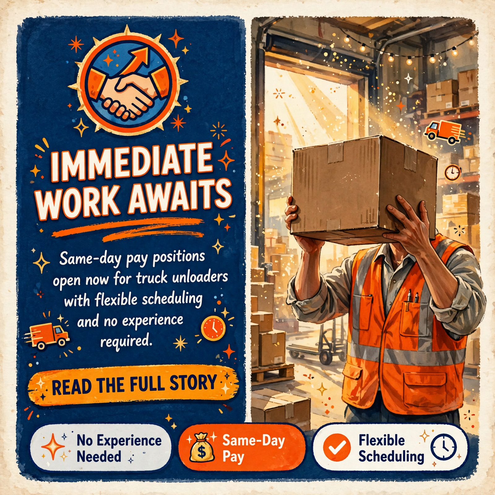 Featured image for "💼 Labor Finders Chattanooga Now Hiring Truck Unloaders - Same-Day Pay Available"