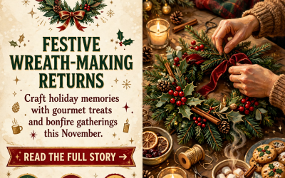 🎄 Live Wreath-Making Workshops Return to Whistlestop Manor This November