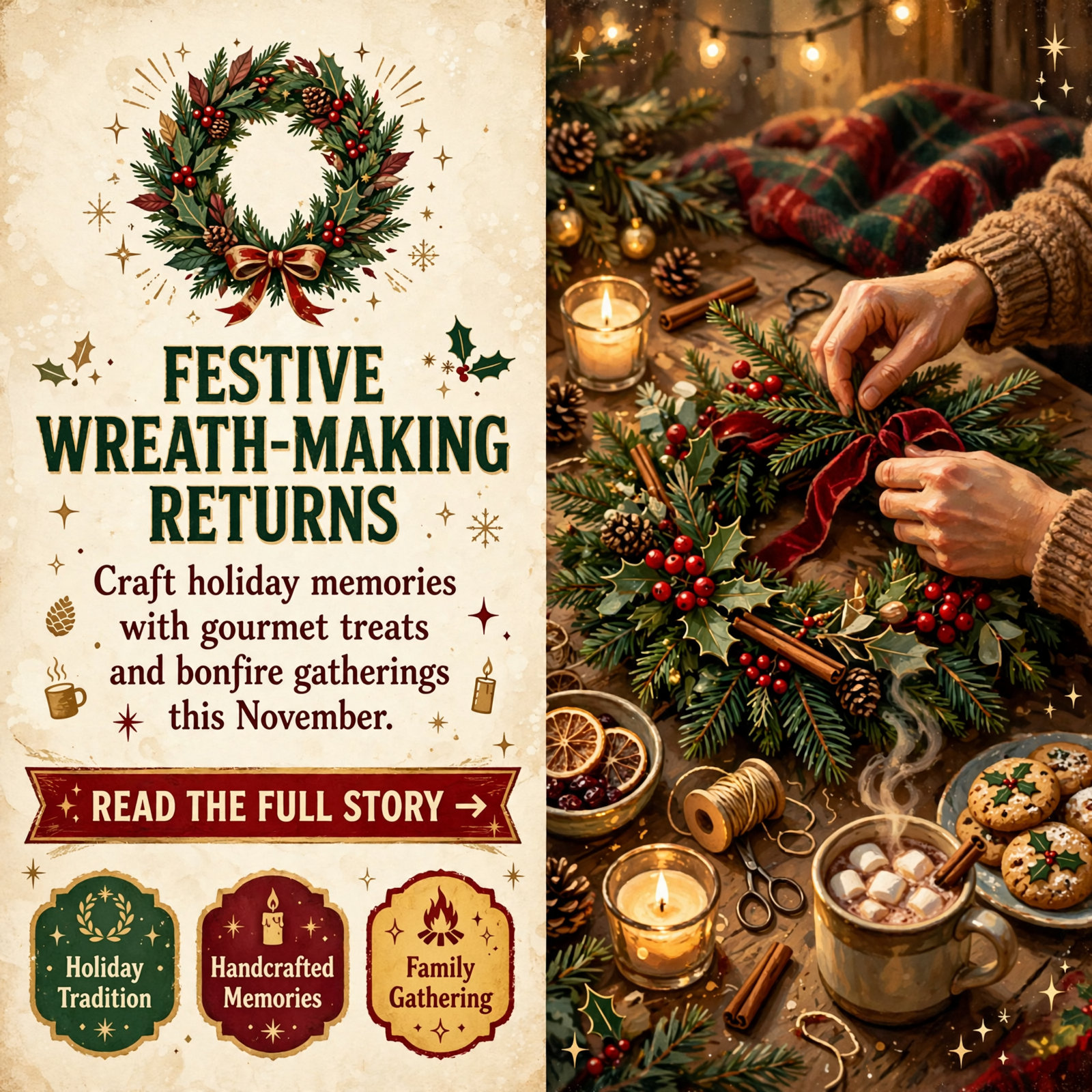 Featured image for "🎄 Live Wreath-Making Workshops Return to Whistlestop Manor This November"