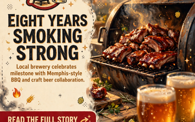 ๐ฅ Trailhead Grub Marks Happy Trails Brewing’s 8th Anniversary with Smoked BBQ Celebration in Downtown Sparta