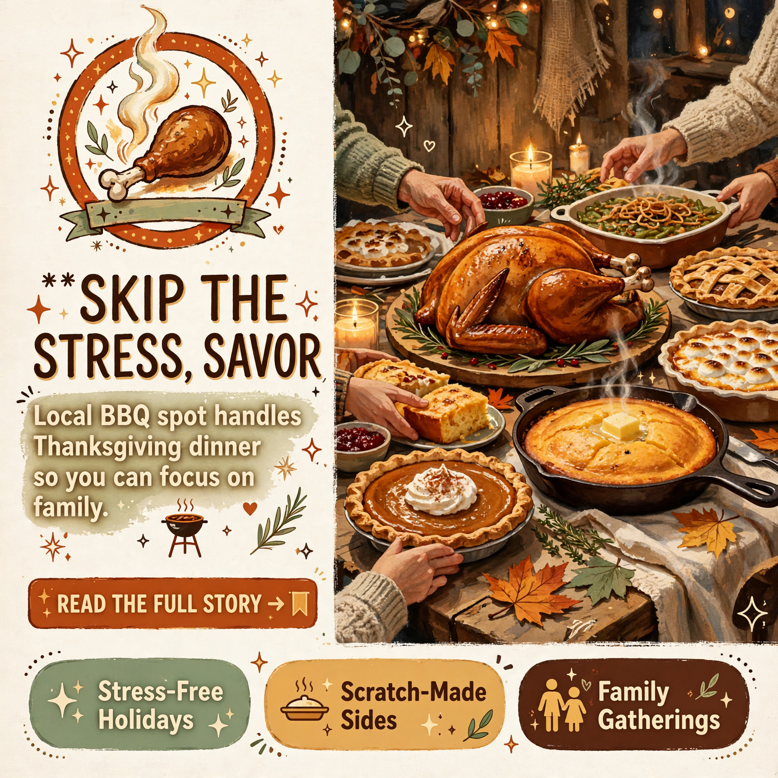 Featured image for "🦃 Morgan Brothers BBQ Launches Thanksgiving Catering Menu in Pikeville - Order by November 13th"