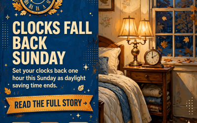 ⏰ Daylight Saving Time Ends Sunday, November 1st – Clocks Fall Back One Hour