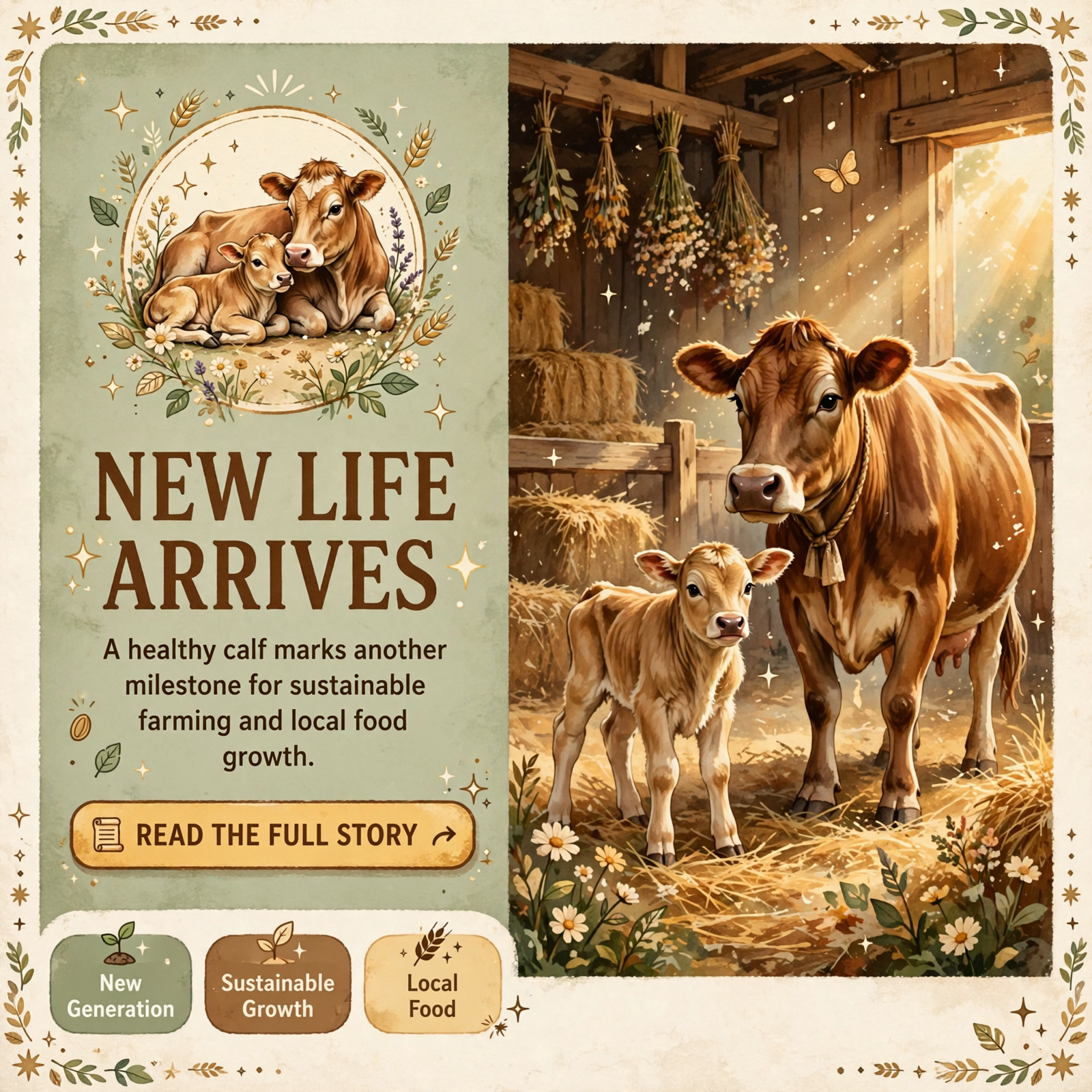 Featured image for "🐄 New Calf Arrives at Old CC Road Farm in Pikeville"