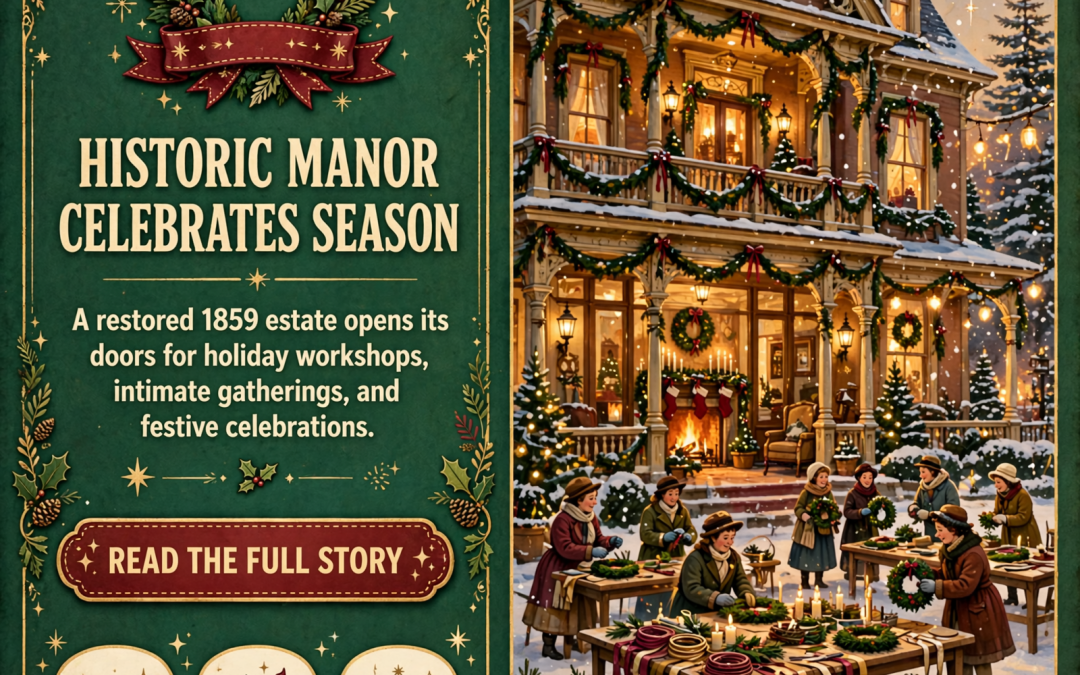 🎄 Whistlestop Manor Transforms Into Winter Wonderland in Sweetwater – Holiday Events, Workshops, and Party Bookings Now Open
