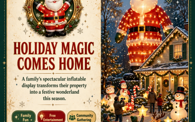 ๐ Pikeville Family Transforms Home Into Holiday Spectacle With Giant Inflatables and Giveaway
