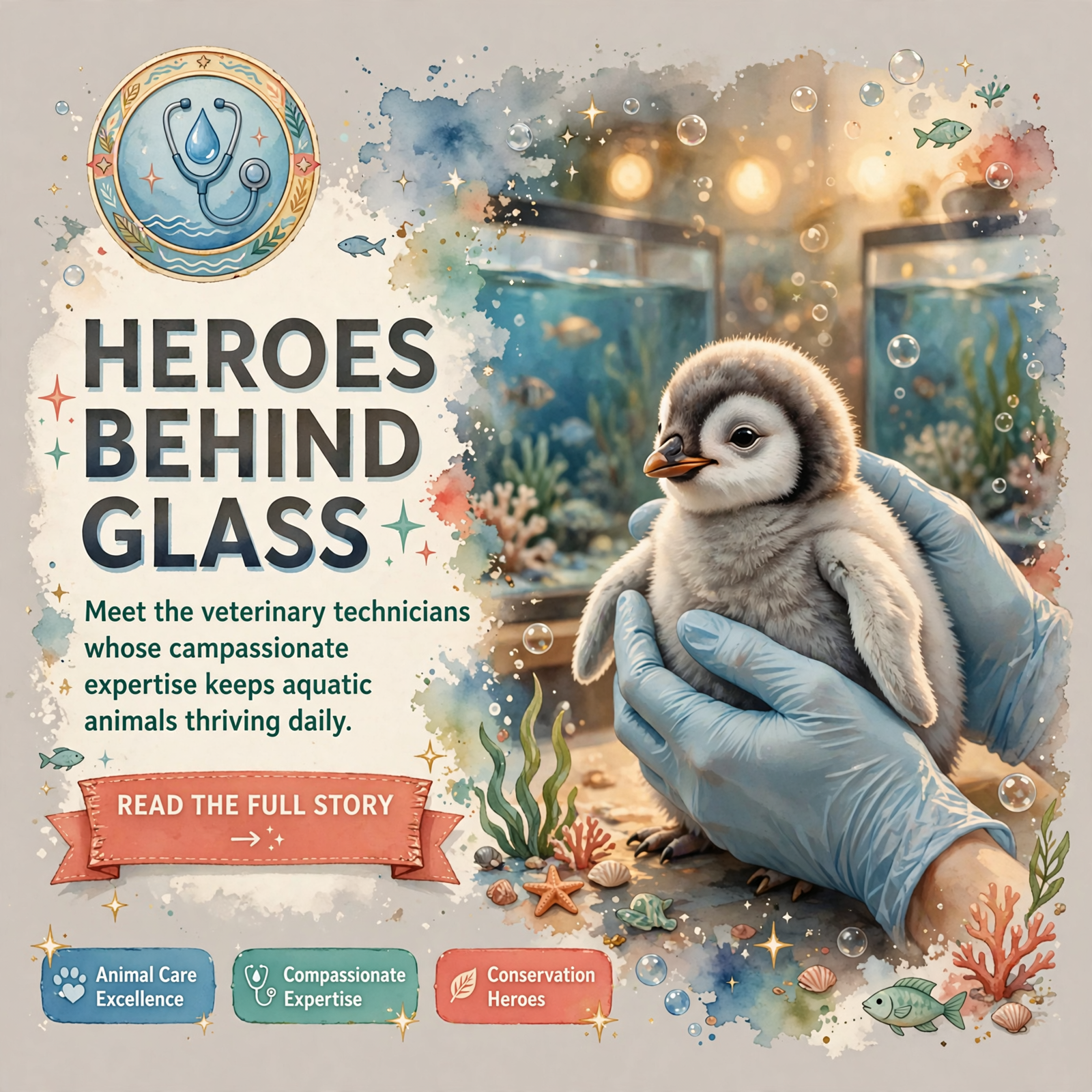 Featured image for "🐧 Tennessee Aquarium Celebrates Veterinary Technician Shelby During National Vet Tech Week"