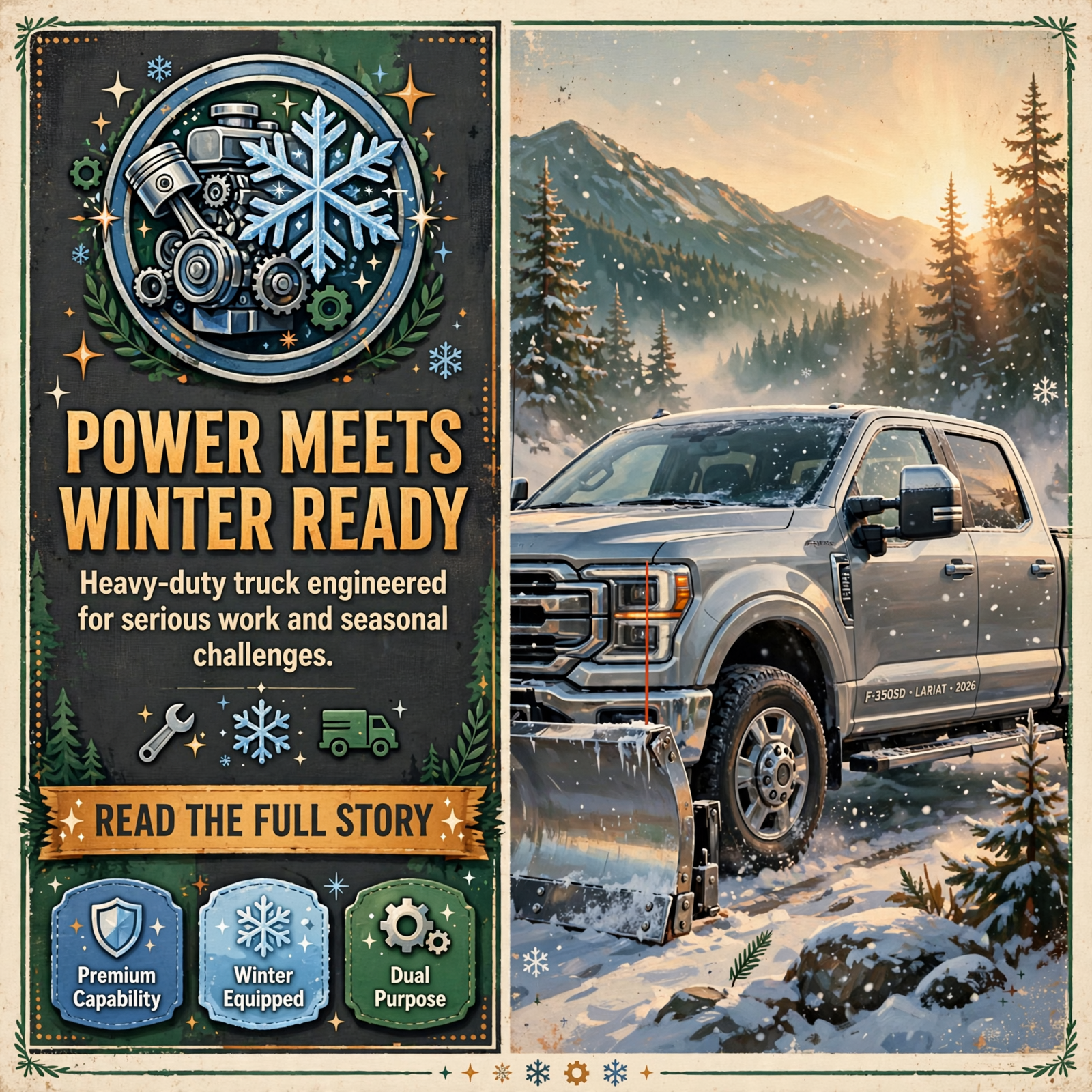 Featured image for "🚙 2026 Ford F-350SD Lariat Now Available in Sparta - Premium Truck with Snow Plow Prep"