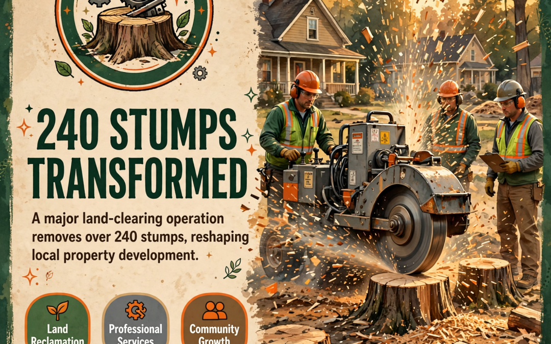 🪵 Major Stump Grinding Project Underway on Signal Mountain – Over 240 Stumps to Remove