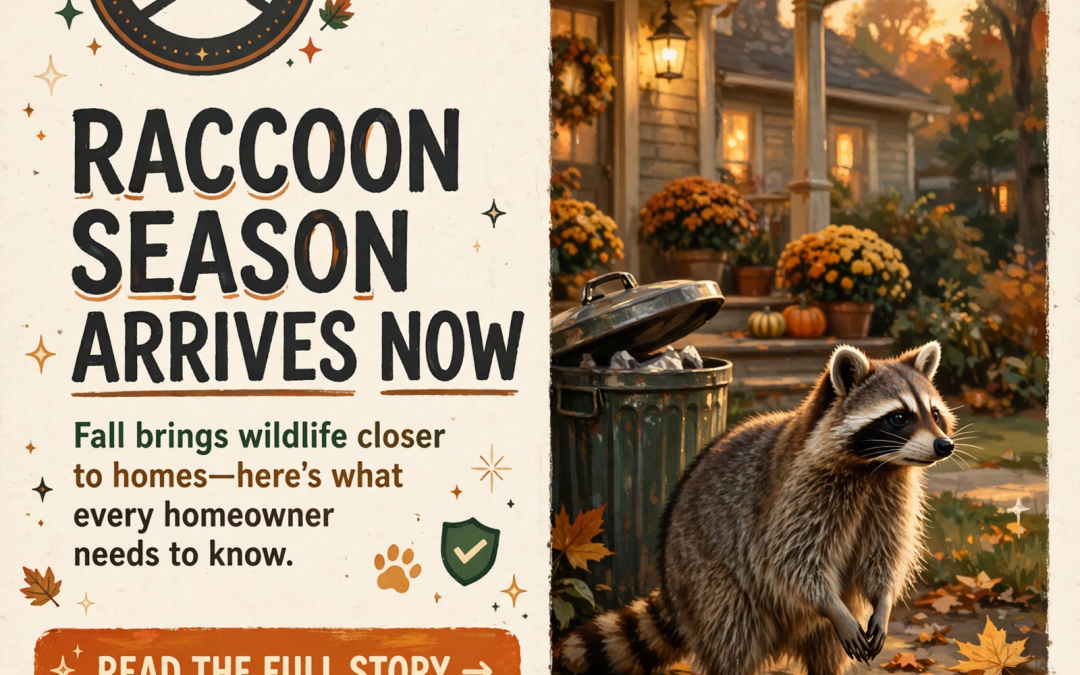🦝 Raccoon Season Arrives: What Local Residents Should Know About Fall Wildlife Activity