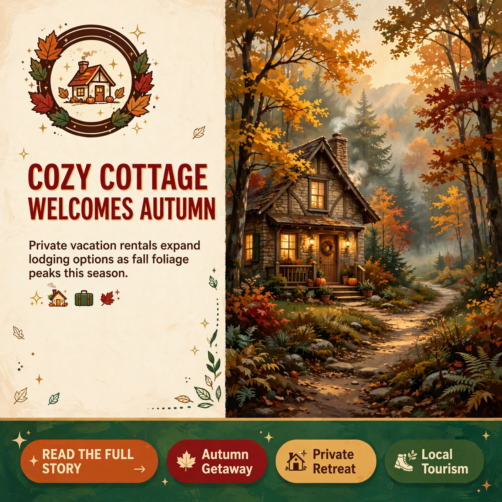 Featured image for "🍂 Sweet Pea Cottage Welcomes Fall Visitors Near Fall Creek Falls"