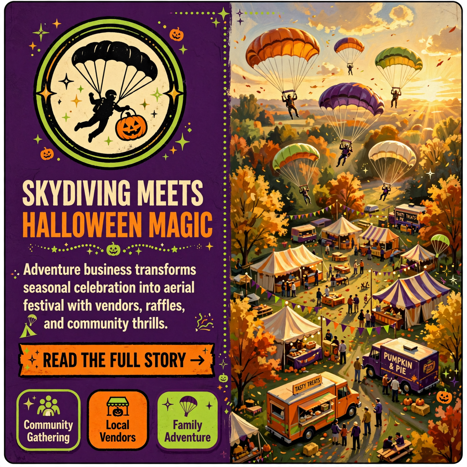Featured image for "🎃 Haunted Heights Takes Flight at Chattanooga Skydiving Company This Halloween 👻"