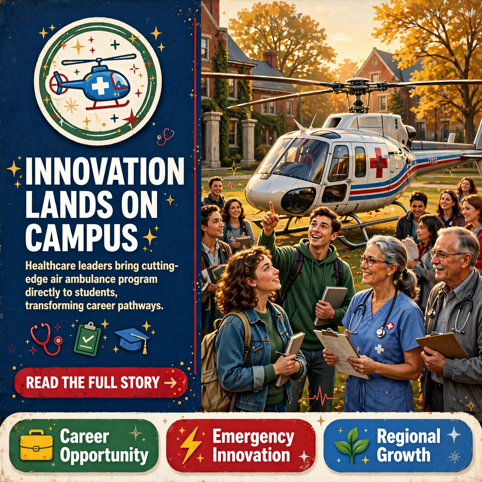 Featured image for "🚁 Covenant Health Brings Air Ambulance Innovation to Knoxville, Connecting Future Healthcare Leaders"