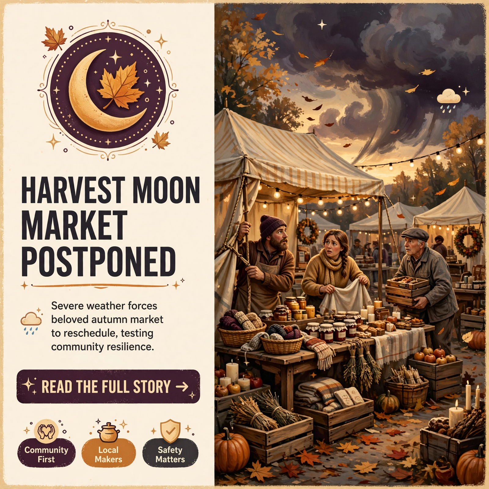 Featured image for "🌙 Twilight Harvest Moon Market Postponed in Chattanooga Due to Severe Weather"